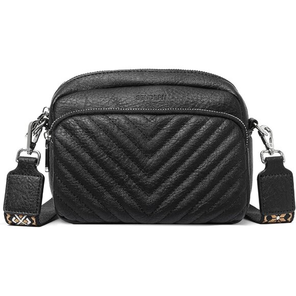 Handbags - Women Crossbody Bag Vegan Leather Small Purses with Multiple Pockets